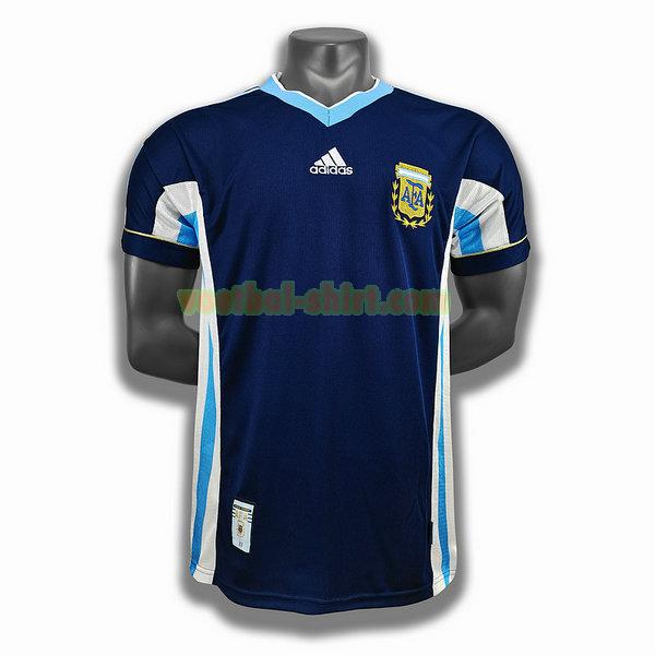 argentinië uit player shirt 1998 blauw mannen