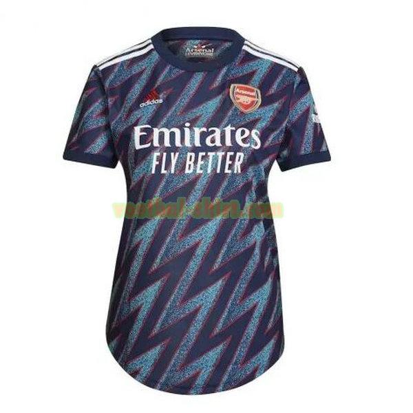 arsenal 3e shirt 2021 2022 blauw dames