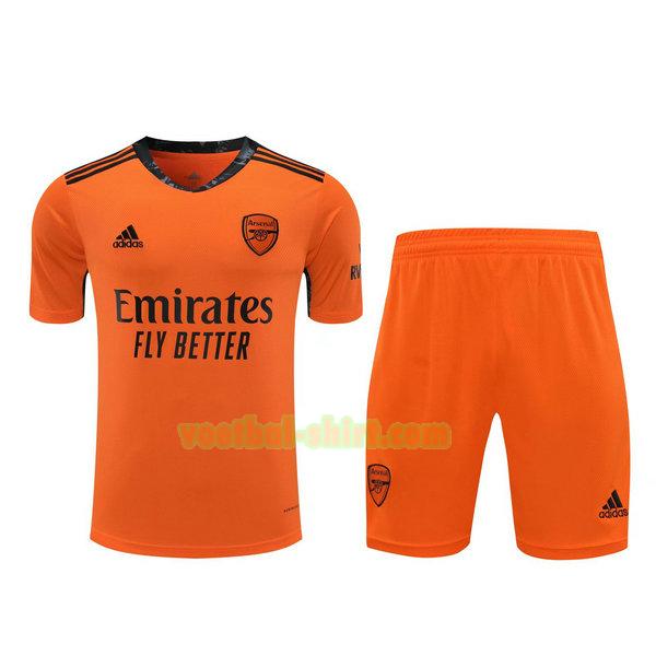 arsenal doelman shirts+pantalón 2021 oranje mannen