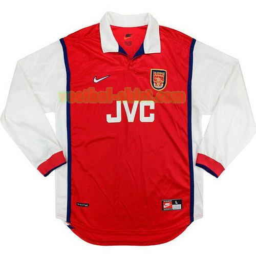 arsenal lange mouwen thuis shirt 1998 1999 mannen