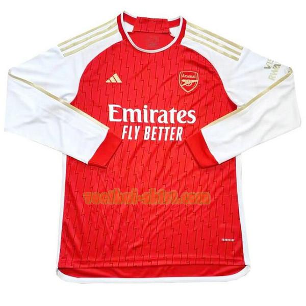 arsenal lange mouwen thuis voetbalshirt 2023 2024 rood mannen