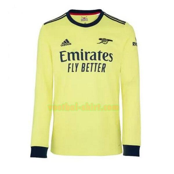 arsenal lange mouwen uit shirt 2021 2022 geel mannen