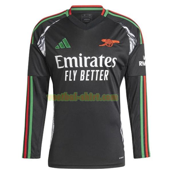 arsenal lange mouwen uit shirt 2024 2025 thailand zwart mannen