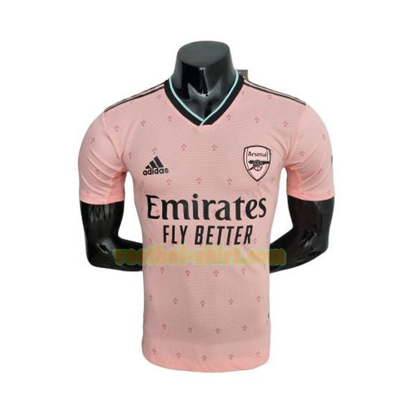arsenal player 3e shirt 2022 2023 roze mannen