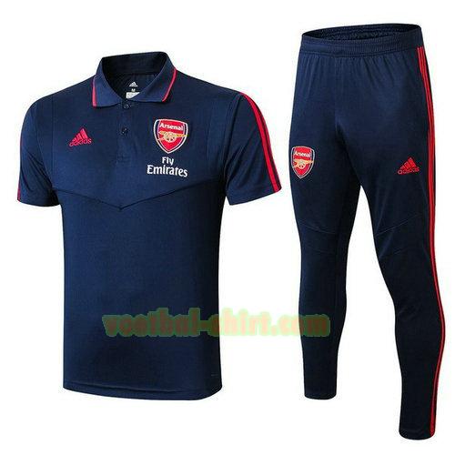 arsenal set poloshirt 2019-2020 blauw mannen