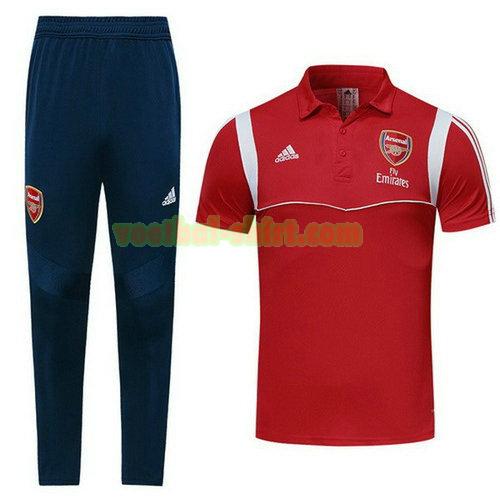 arsenal set poloshirt 2019-2020 rood mannen