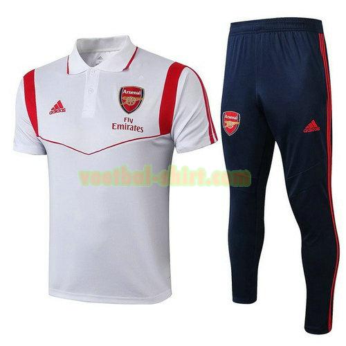 arsenal set poloshirt 2019-2020 wit mannen