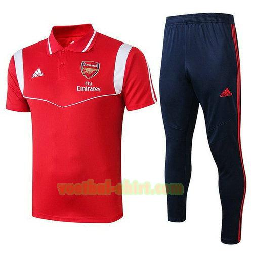 arsenal set poloshirt 2019 2020 rood mannen