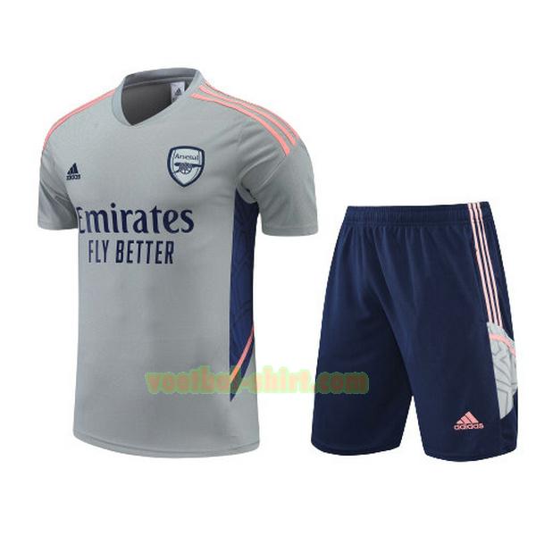 arsenal set training shirt 2022 2023 grijs mannen