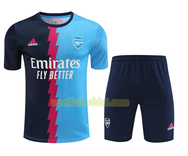 arsenal set training shirt 2023 2024 blauw mannen