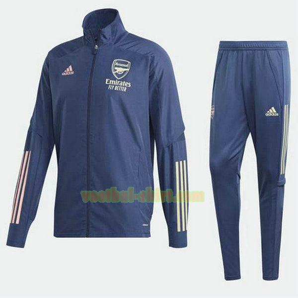 arsenal set trainingspak 2020-2021 blauw mannen