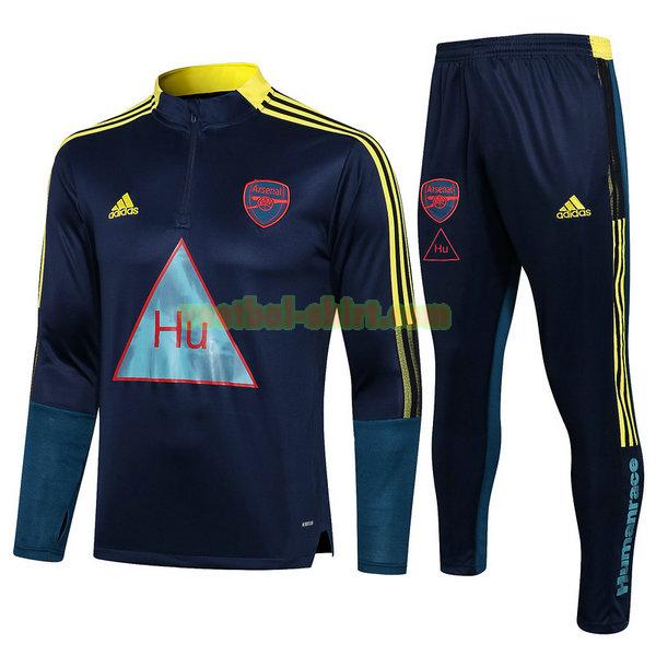 arsenal set trainingspak 2021 2022 blauw mannen