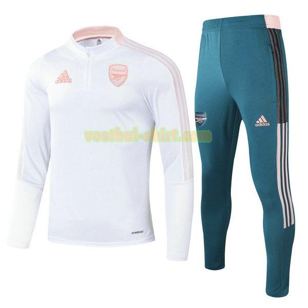 arsenal set trainingspak 2021 2022 wit kinderen