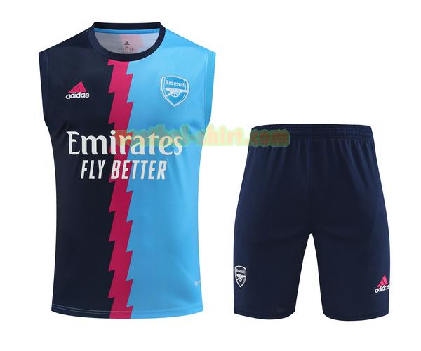 arsenal set vest shirt 2023 2024 blauw mannen