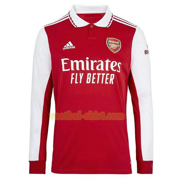 arsenal thuis shirt 2022 2023 lange mouwen rood mannen