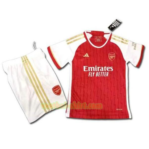 arsenal thuis voetbalshirt 2023 2024 rood kinderen