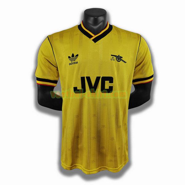 arsenal uit player shirt 1986 1988 geel mannen