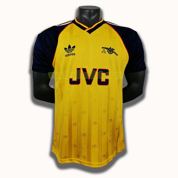 arsenal uit player shirt 1988 1990 geel mannen