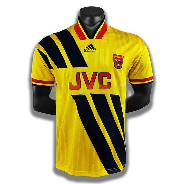 arsenal uit player shirt 1993 1994 geel mannen