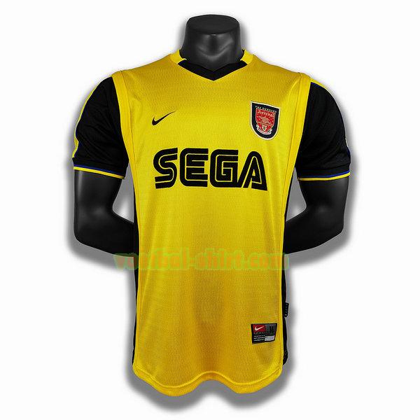 arsenal uit player shirt 1999 2000 geel mannen