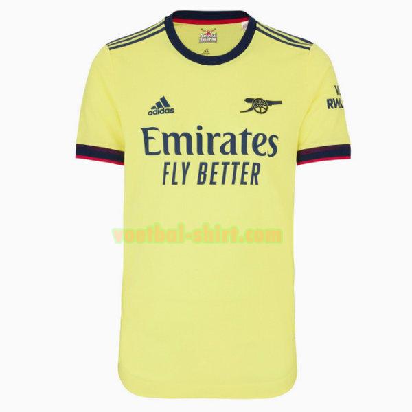 arsenal uit shirt 2021 2022 geel mannen