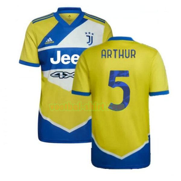 arthur 5 juventus 3e shirt 2021 2022 geel blauw mannen