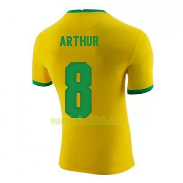 arthur 8 brazilië thuis shirt 2020-2021 geel mannen