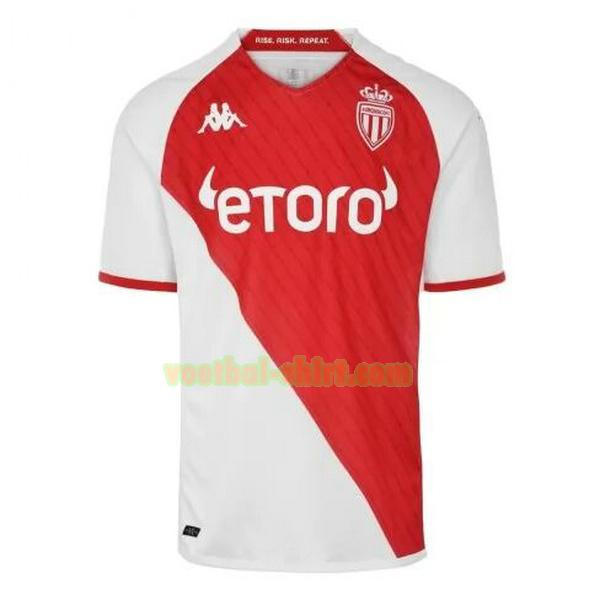 as monaco thuis shirt 2022 2023 thailand rood wit mannen