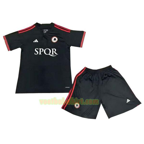 as roma 3e shirt 2023 2024 zwart kinderen