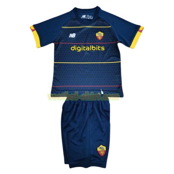 as roma fourth shirt 2021 2022 blauw kinderen