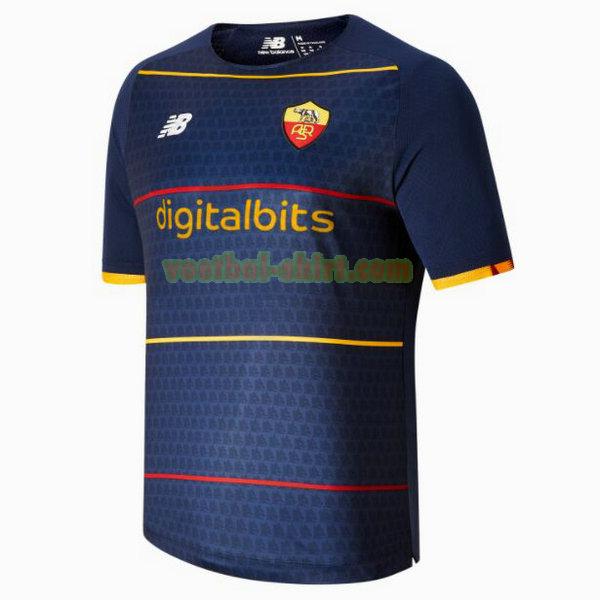 as roma fourth shirt 2021 2022 thailand blauw mannen