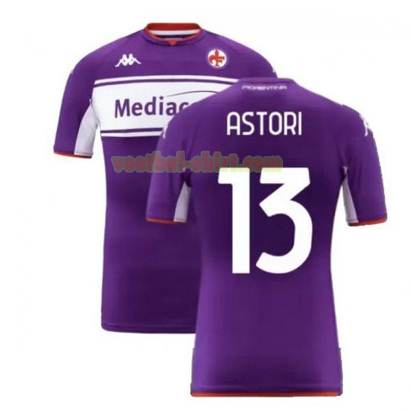 astori 13 fiorentina thuis shirt 2021 2022 purper mannen