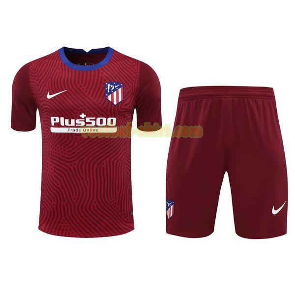 atletico madrid doelman shirts+pantalón 2021 rood mannen