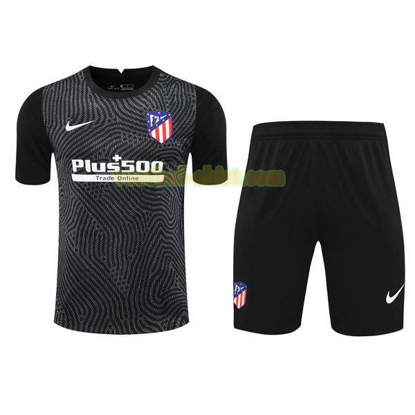 atletico madrid doelman shirts+pantalón 2021 zwart mannen