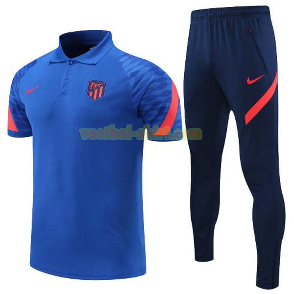 atletico madrid set polo 2022 blauw mannen