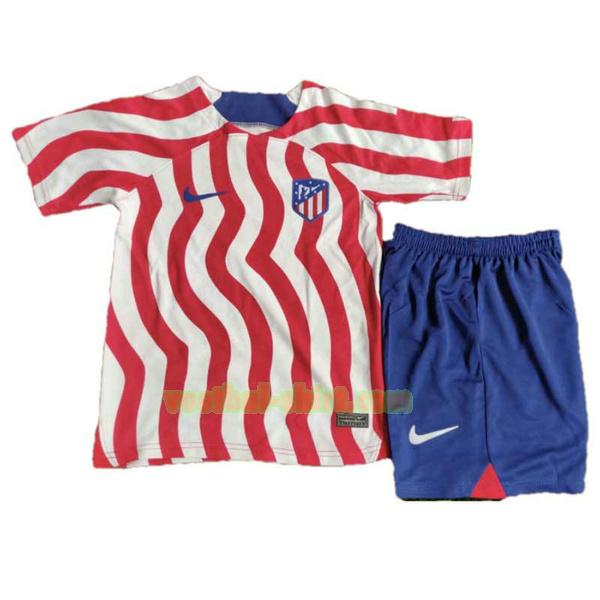 atletico madrid thuis shirt 2022 2023 rood wit kinderen