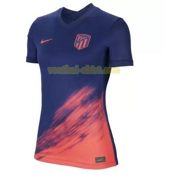 atletico madrid uit shirt 2021 2022 blauw rood dames