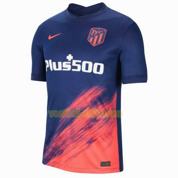 atletico madrid uit shirt 2021 2022 thailand blauw mannen