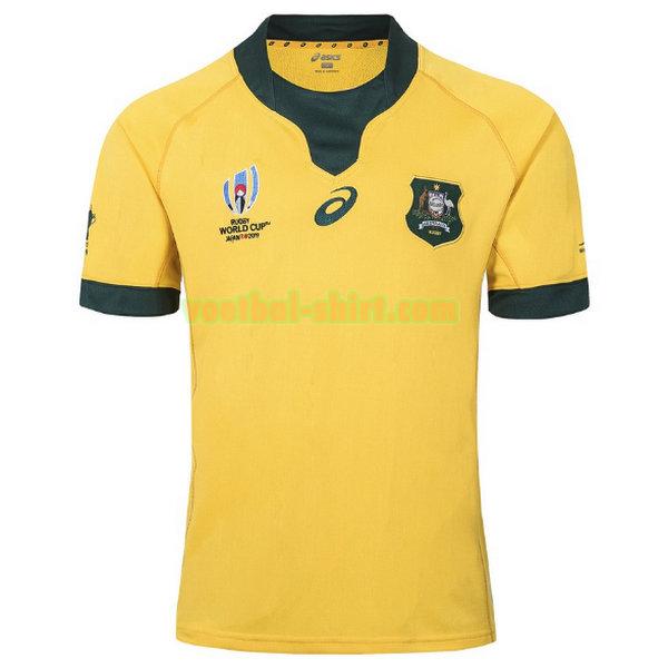 australië thuis rwc shirt 2019 geel mannen