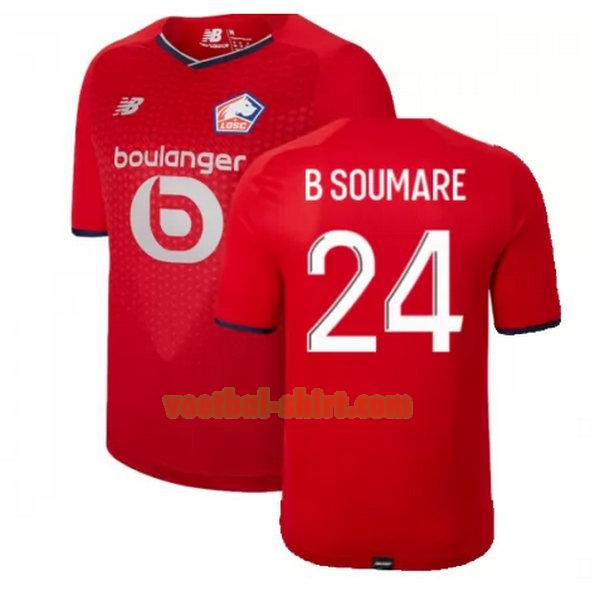 b soumare 24 lille osc thuis shirt 2021 2022 rood mannen