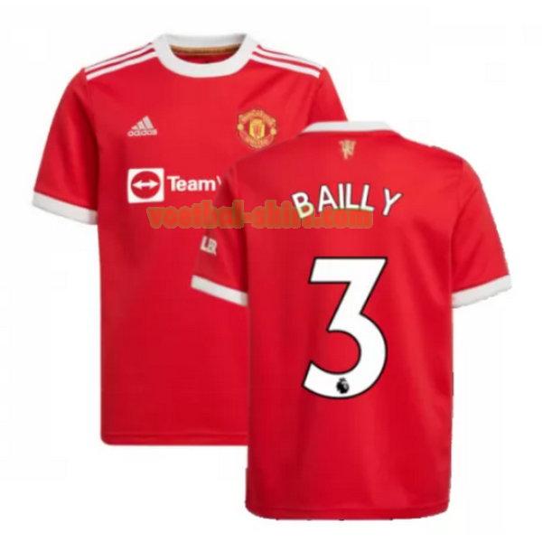 bailly 3 manchester united thuis shirt 2021 2022 rood mannen