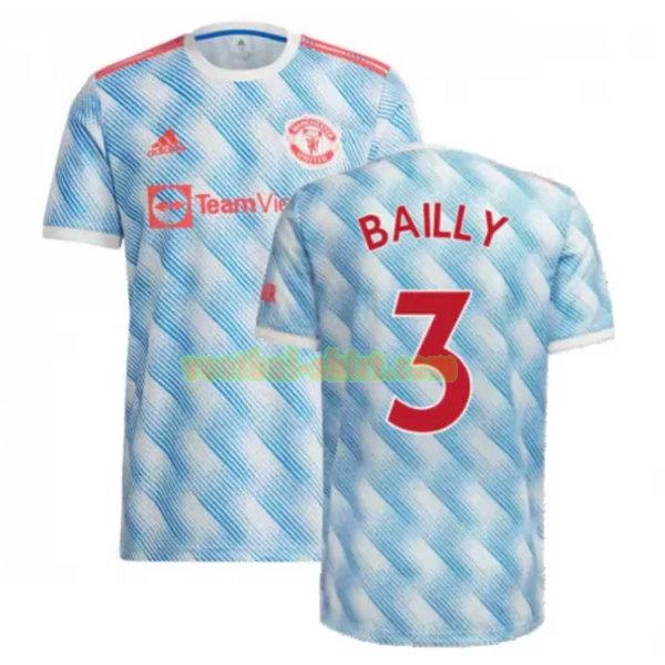 bailly 3 manchester united uit shirt 2021 2022 blauw mannen