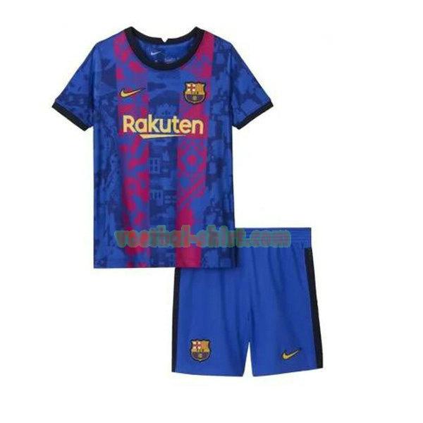 barcelona 3e shirt 2021 2022 blauw rood kinderen