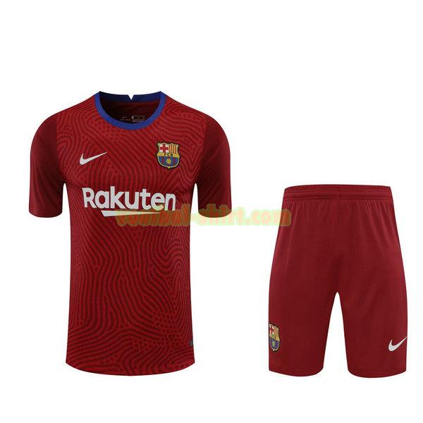 barcelona doelman shirts+pantalón 2021 rood mannen