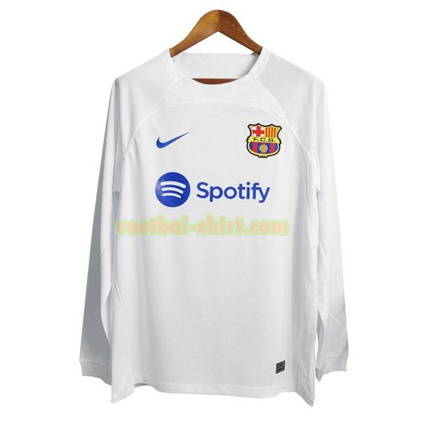 barcelona lange mouwen uit shirt 2023 2024 wit mannen