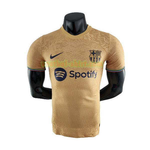 barcelona player 3e shirt 2022 2023 geel mannen