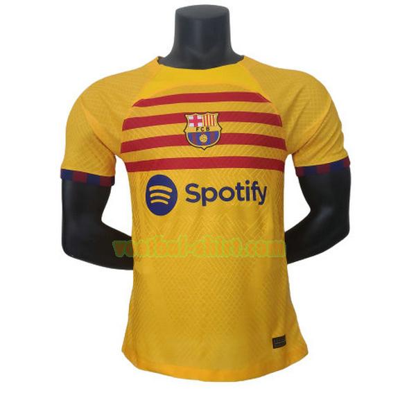barcelona player fourth shirt 2022 2023 geel mannen