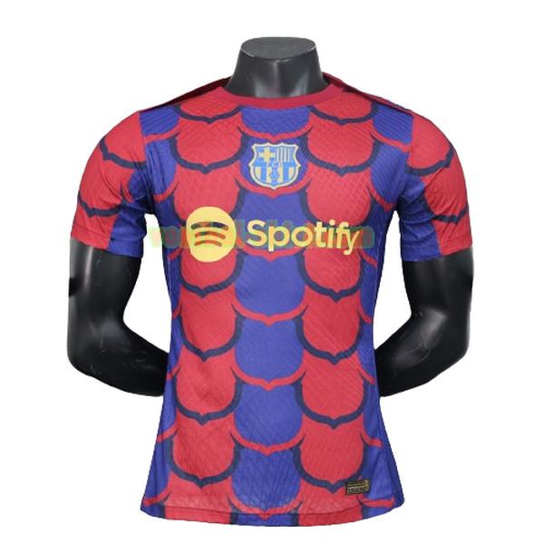 barcelona player pre match shirt 2024 rood blauw mannen