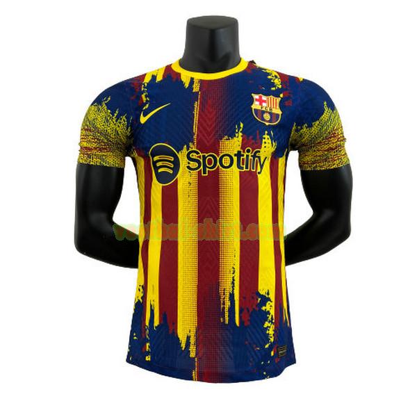 barcelona player special edition shirt 2023 2024 geel blauw mannen