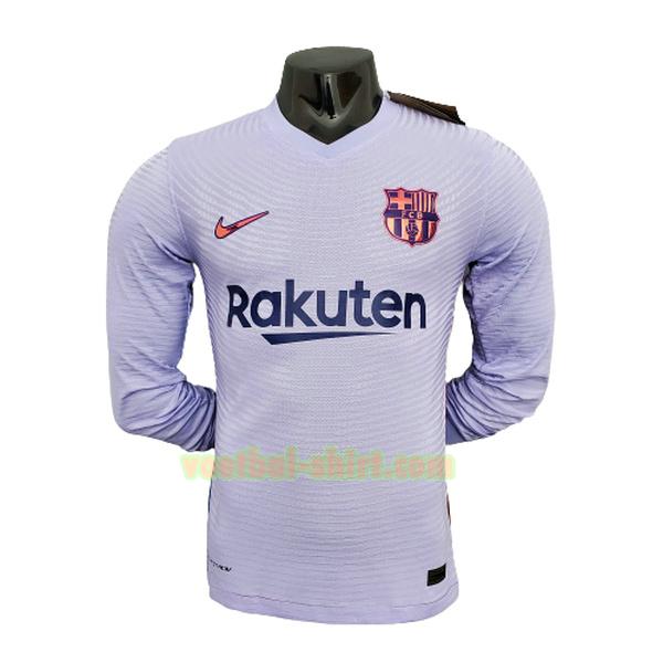 barcelona player uit shirt 2021 2022 lange mouwen wit mannen